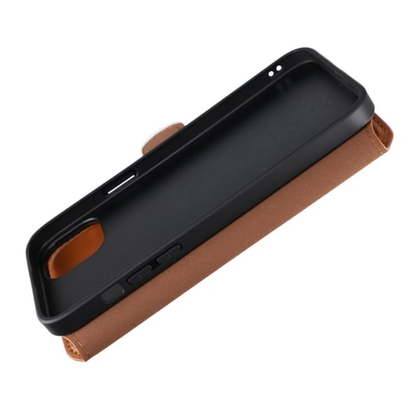 iPhone 15 Plus Plånboksfodral med Magsafe Rvelon - Brun Brun