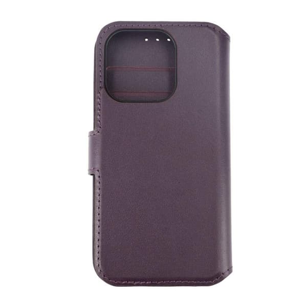 iPhone 15 Pro Plånboksfodral Läder Rvelon - Lila Lila
