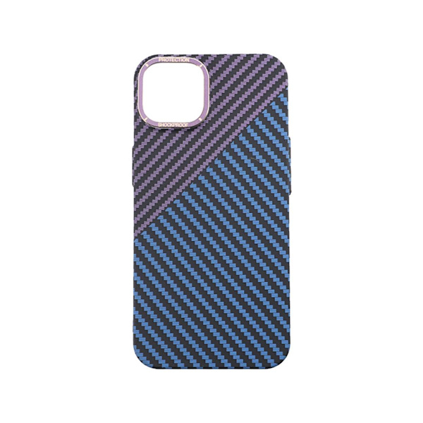 Kolfiber Skal iPhone 14 Plus - Lila & Blå Multicolor