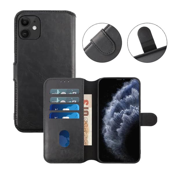 iPhone 11 Plånboksfodral Magnet Rvelon - Svart Black