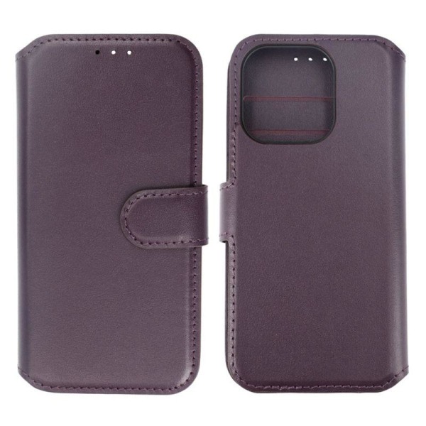 iPhone 15 Pro Plånboksfodral Läder Rvelon - Lila Purple