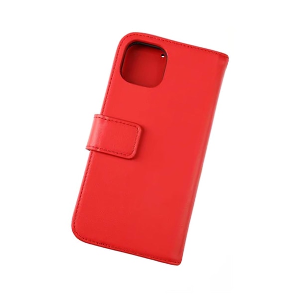 iPhone 12/12 Pro Plånboksfodral Läder Rvelon - Röd Red