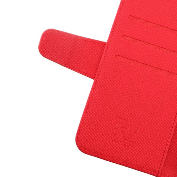 iPhone 12/12 Pro Plånboksfodral Extra Kortfack Rvelon - Röd Red