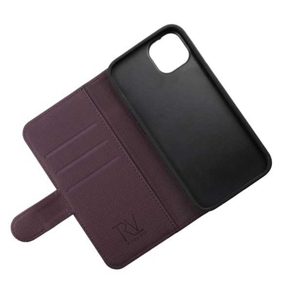 iPhone 12/12 Pro Plånboksfodral Magnet Rvelon - Mörklila Bordeaux