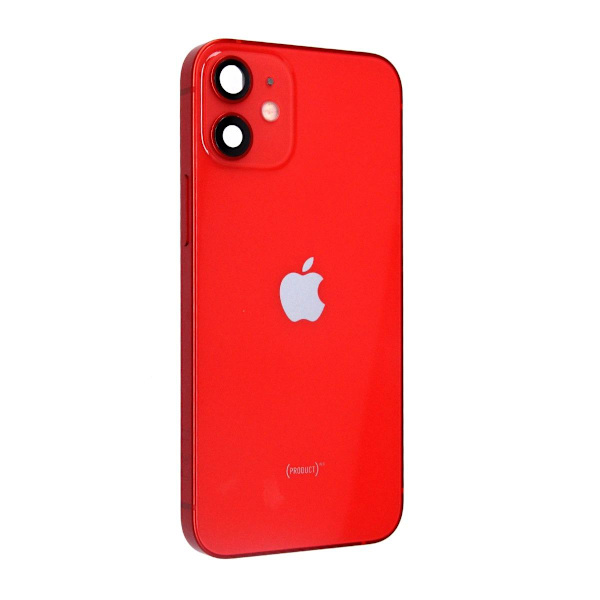 iPhone 12 Mini Baksida med Komplett Ram - Röd Red