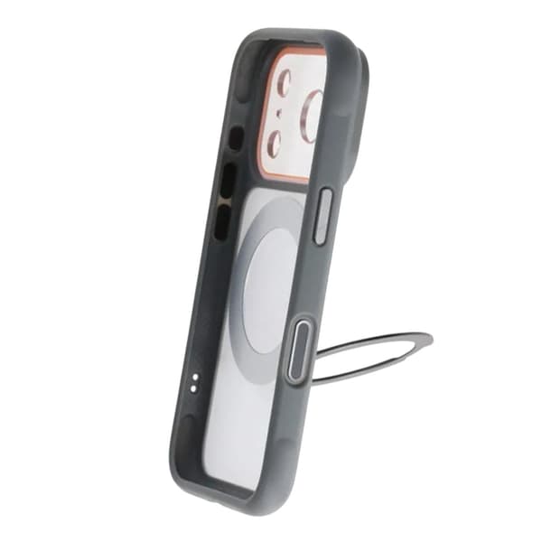 Kuori pyörivällä MagSafe-jalustalla iPhone 17 Pro Maxille - Harmaa harmaa
