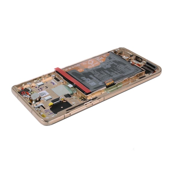 Huawei P40 Skärm/Display med Batteri Original - Guld Gold
