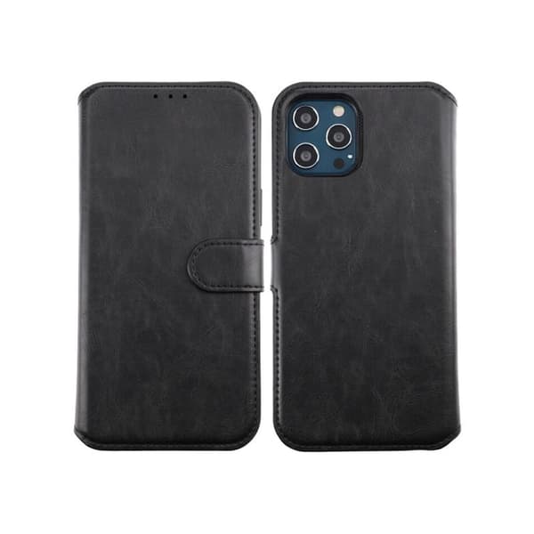 iPhone 12 Pro Max Plånboksfodral Magnet Rvelon - Svart Svart