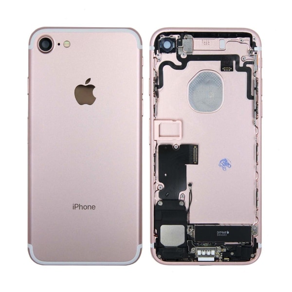 iPhone 7 Baksida med Komplett Ram - Roséguld Rosa guld