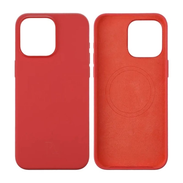 iPhone 15 Pro Max Silikonskal Rvelon MagSafe - Röd Red