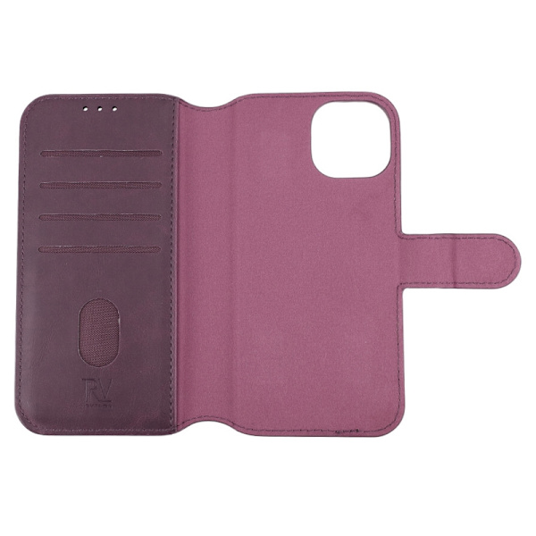iPhone 15 Plånboksfodral Magnet Rvelon - Lila Lila