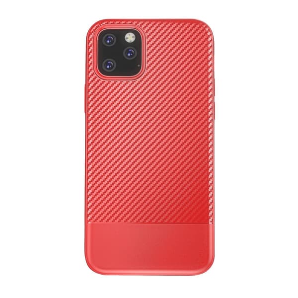 Mobilskal Kolfiberfilm iPhone 11 Pro Max - Röd Röd