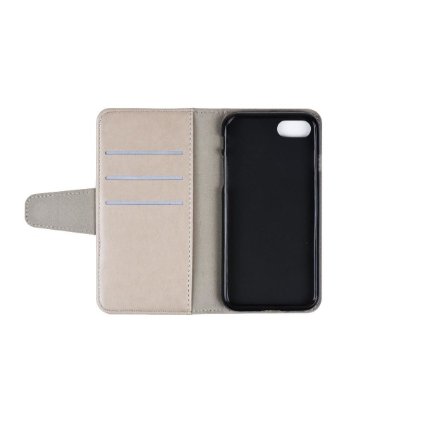 G-SP Flip Stand PU Leather Kickstand Card Case Grey For iPhone 7 grå
