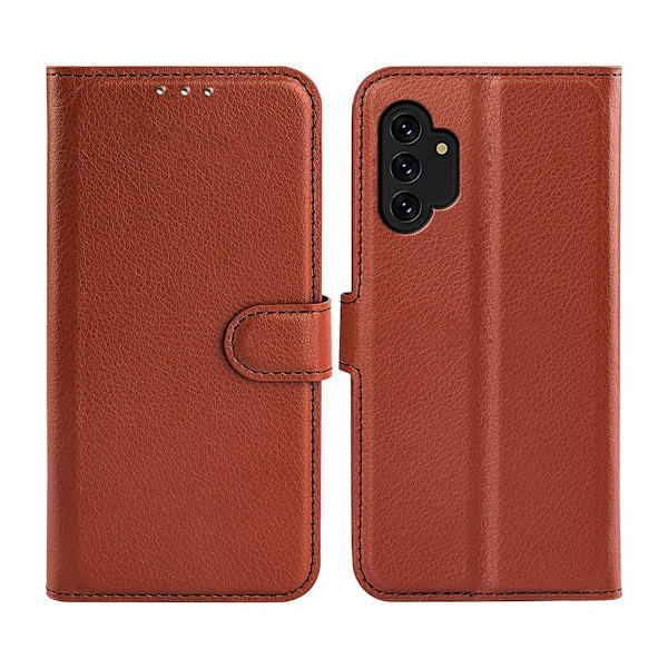 Samsung Galaxy A13 4G Plånboksfodral med Stativ - Brun Brown