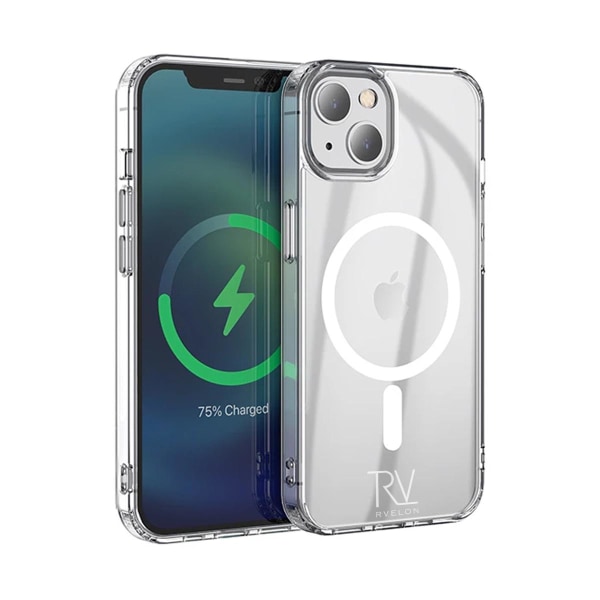 iPhone 13 Mini Skal - MagSafe Stöttåligt Rvelon Transparent Transparent