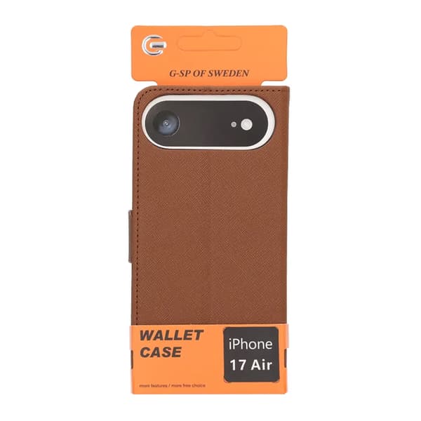 Plånboksfodral med stativ till iPhone Air - Brun Brown