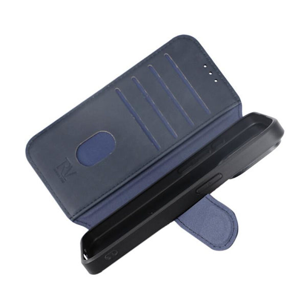 iPhone 15 Pro Plånboksfodral med Magsafe Rvelon - Blå Marine blue