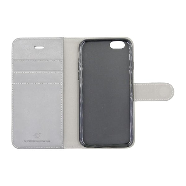 iPhone 6/6S Plånboksfodral Läder med Stativ - Grå Taupe
