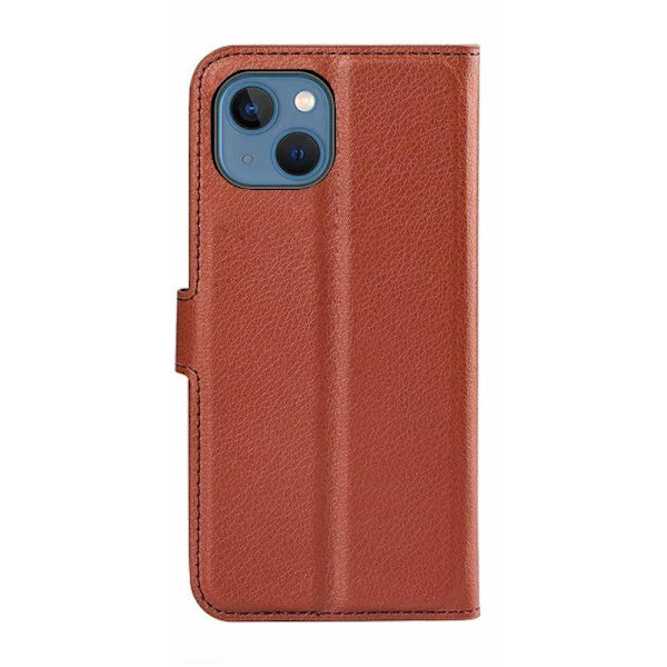 iPhone 15 Plus Plånboksfodral med stativ - Brun Brown