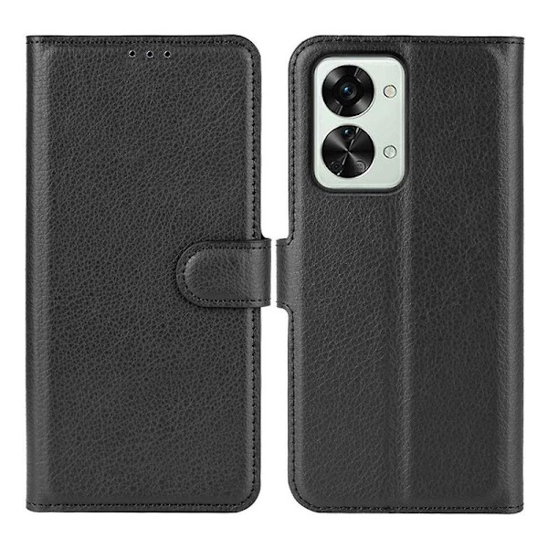 OnePlus Nord 2T Plånboksfodral med Stativ - Svart Black