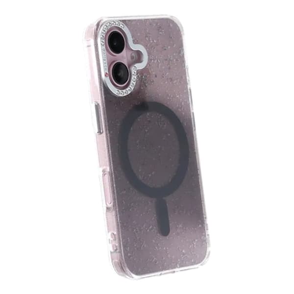 Kimalteleva MagSafe-kuori kamerasuojalla iPhone 16:lle - Musta musta