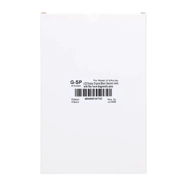 iPhone 15 Pro Max OLED Skärm Original Begagnad - Diagnostik Pass sort