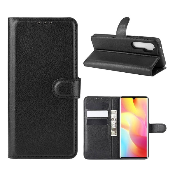 Xiaomi Mi Note 10 Lite Plånboksfodral med Stativ - Svart Black