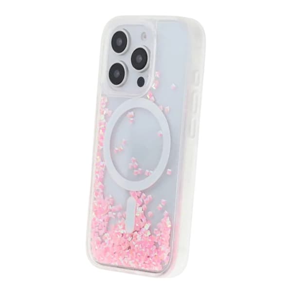 Glittrigt Mobilskal med Paljetter för iPhone 16 Pro Max - Rosa vaaleanpunainen