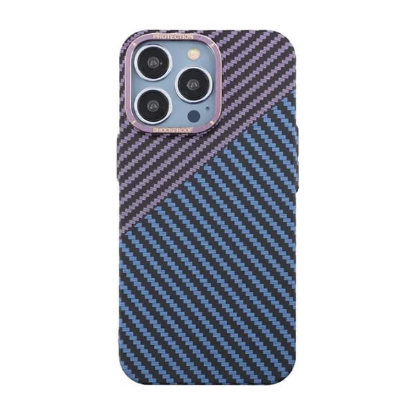 Kolfiber Skal iPhone 13 Pro - Lila och Blå multifärg