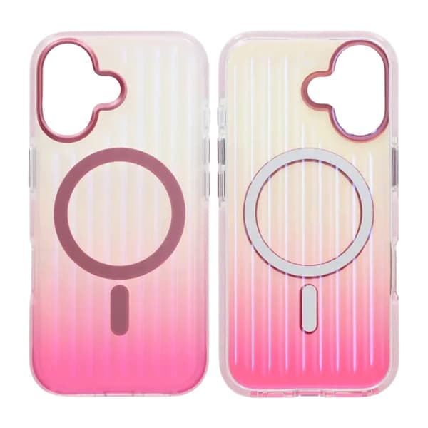 Mobilskal Korrugerad MagSafe för iPhone 17 - Rosa Rosa