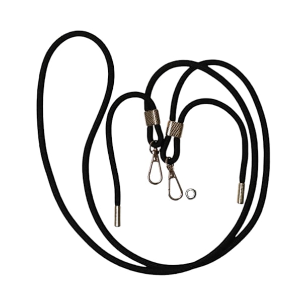Mobilhalsband Universal dubbelfäste - Svart Svart