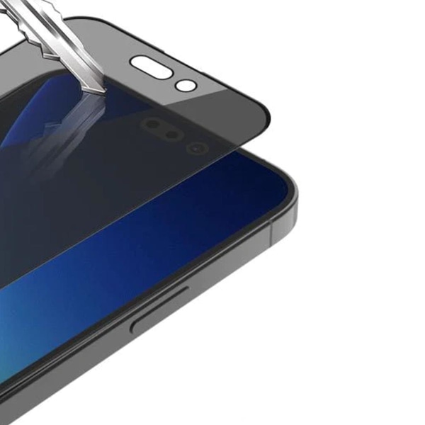 Skärmskydd iPhone 14 Pro Max Privacy - 3D Härdat Glas (miljö)