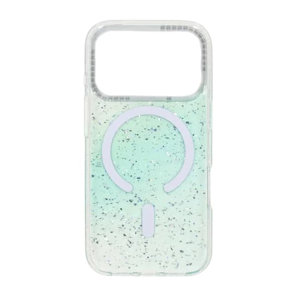 Glitter Skal MagSafe och Diamanter för iPhone 17 Pro - Grön