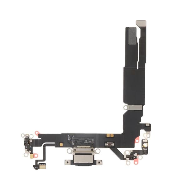 Laddkontakt med Flexkabel för iPhone 17 - Svart Black