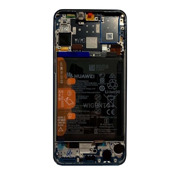 Huawei P30 Lite Skärm/Display med Batteri Original - Vit White