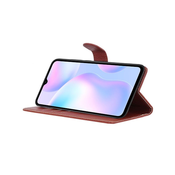 Xiaomi Redmi 9A Plånboksfodral med Stativ - Brun Brown