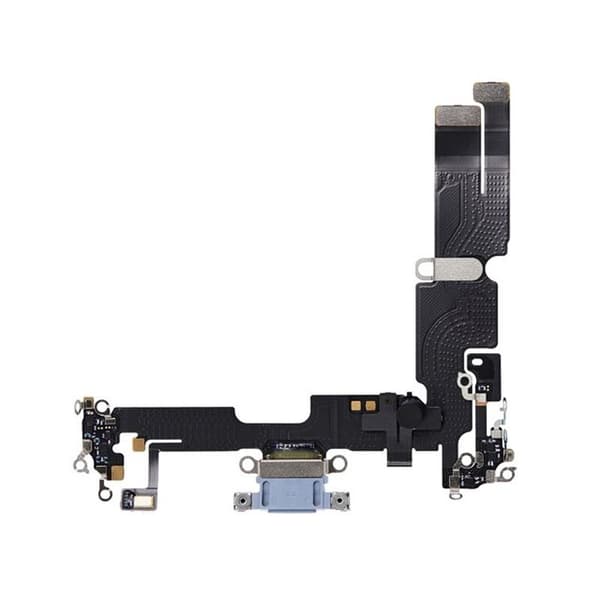 iPhone 14 Plus Laddkontakt med Flexkabel Original - Blå Blue