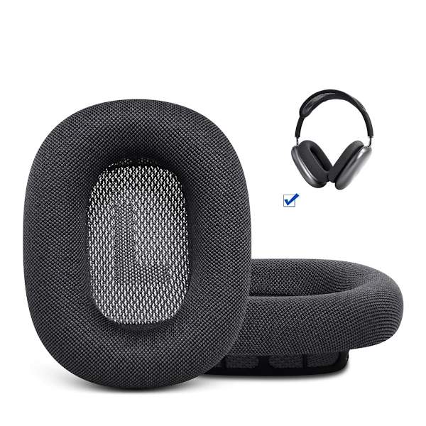 AirPods Max svart nät silikon hörlursskydd, ett par Svart