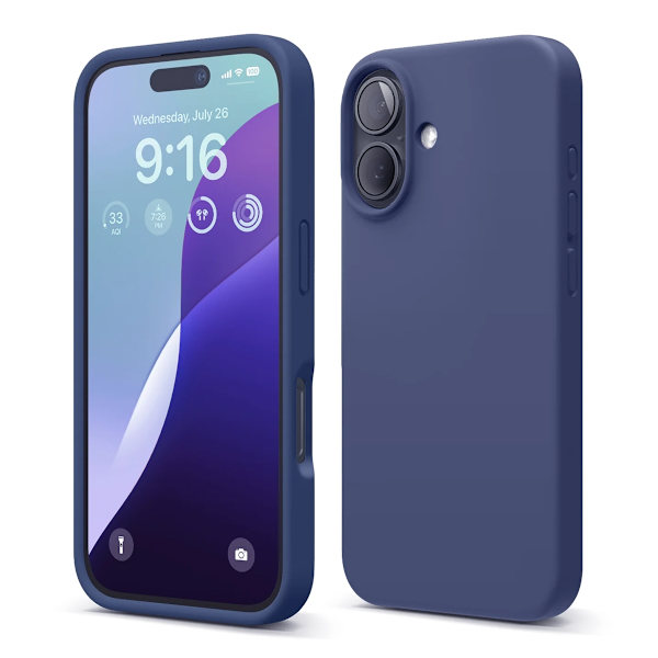 iPhone 16 Mobilskal Silikon Rvelon - Blå Blå