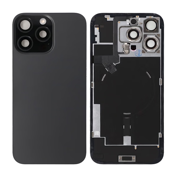 iPhone 16 Pro Max Baksida Glas - Svart Svart