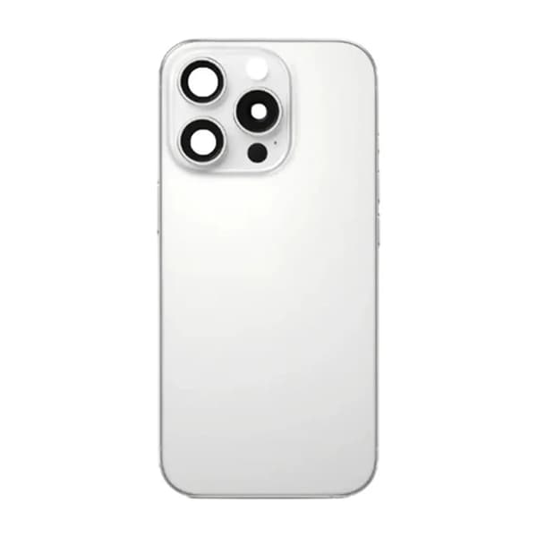 iPhone 16 Pro Max Baksida Glas med smådelar - Vit Titan White