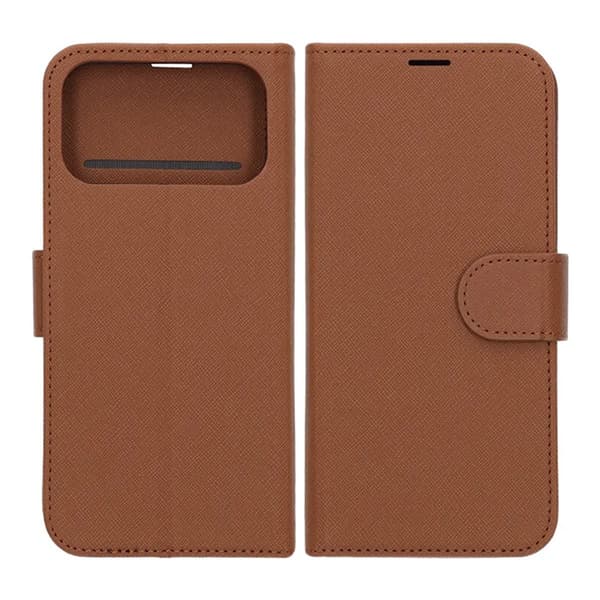 Plånboksfodral med stativ till iPhone 17 Pro Max - Brun Brown