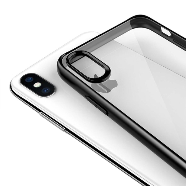 Stöttåligt Mobilskal iPhone XS Max - Svart/Transparent Svart
