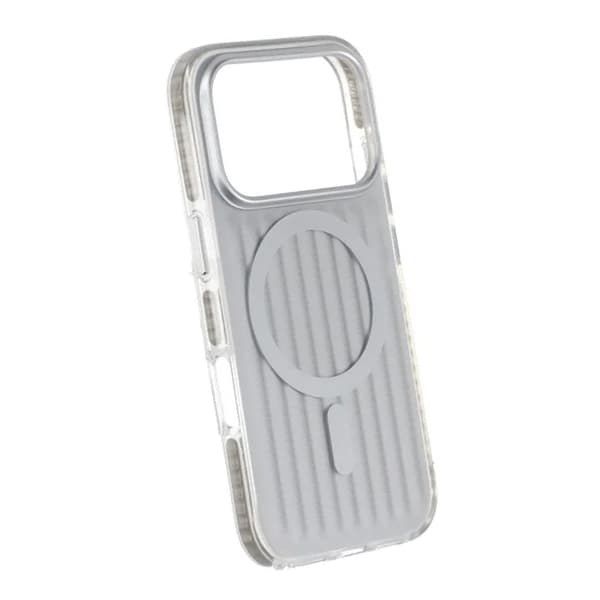 Mobilskal Korrugerad Magsafe för iPhone 17 Pro - Silver Silver