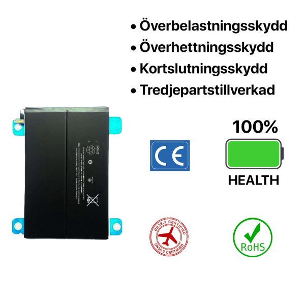 iPad Mini 2/3 Batteri Hög Kvalité svart