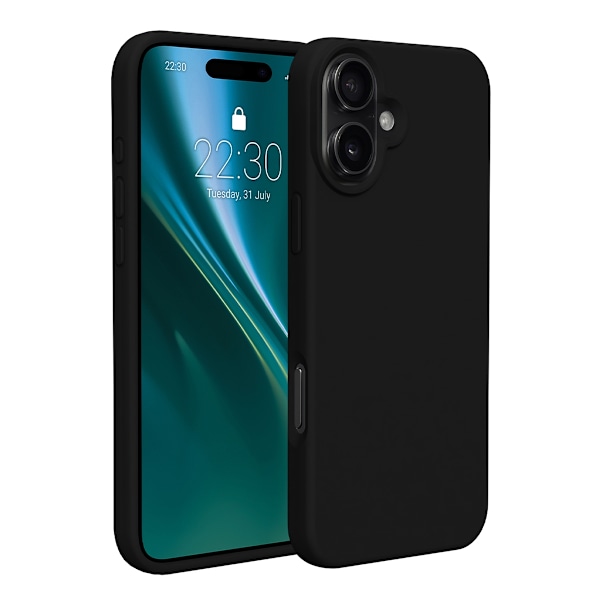 iPhone 16 Plus Mobilskal Silikon - Svart Svart