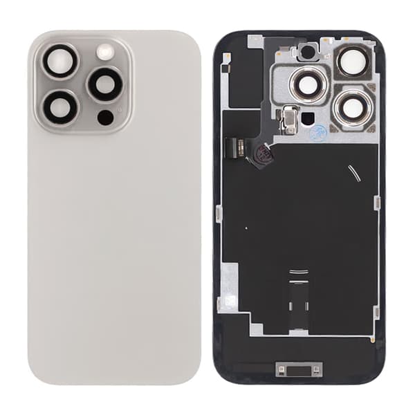 iPhone 16 Pro Baksida Glas - Naturlig Titan grå