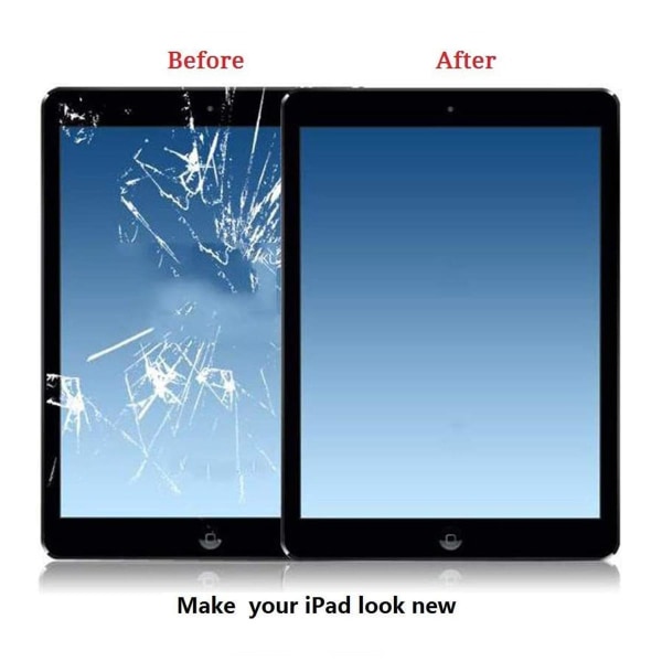 iPad 6 Glas med Touchskärm Premium - Svart Black