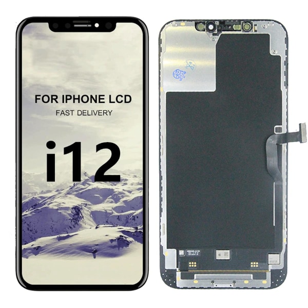 iPhone 12 Pro Max LCD Skärm - Svart (Tagen från ny iPhone) Svart