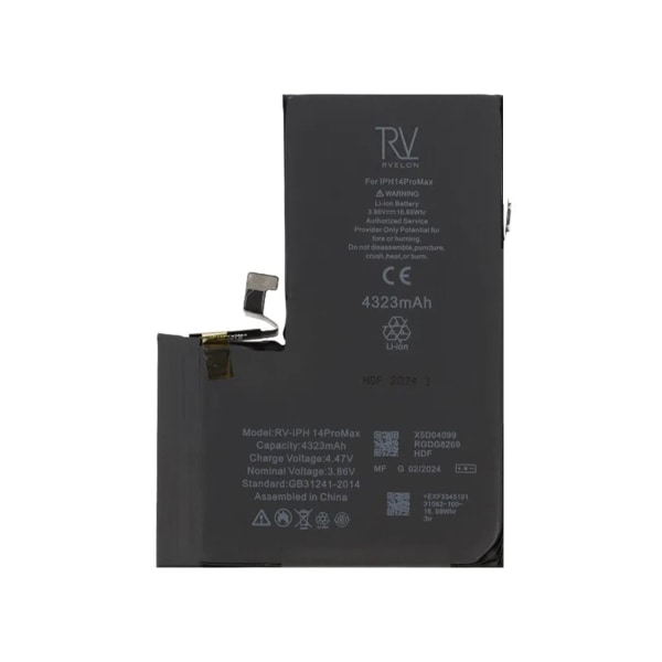 iPhone 14 Pro Max Batteri Rvelon Premium 4323mAh